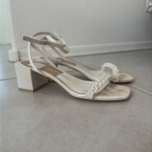 Dolce Vita - Elegant Cream Block Heel with small pearls